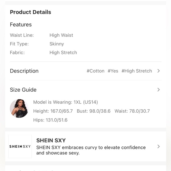 NWT Plus Size SHEIN SXY Plus High Waist Ripped Raw Trim Skinny Jeans - Picture 5 of 6